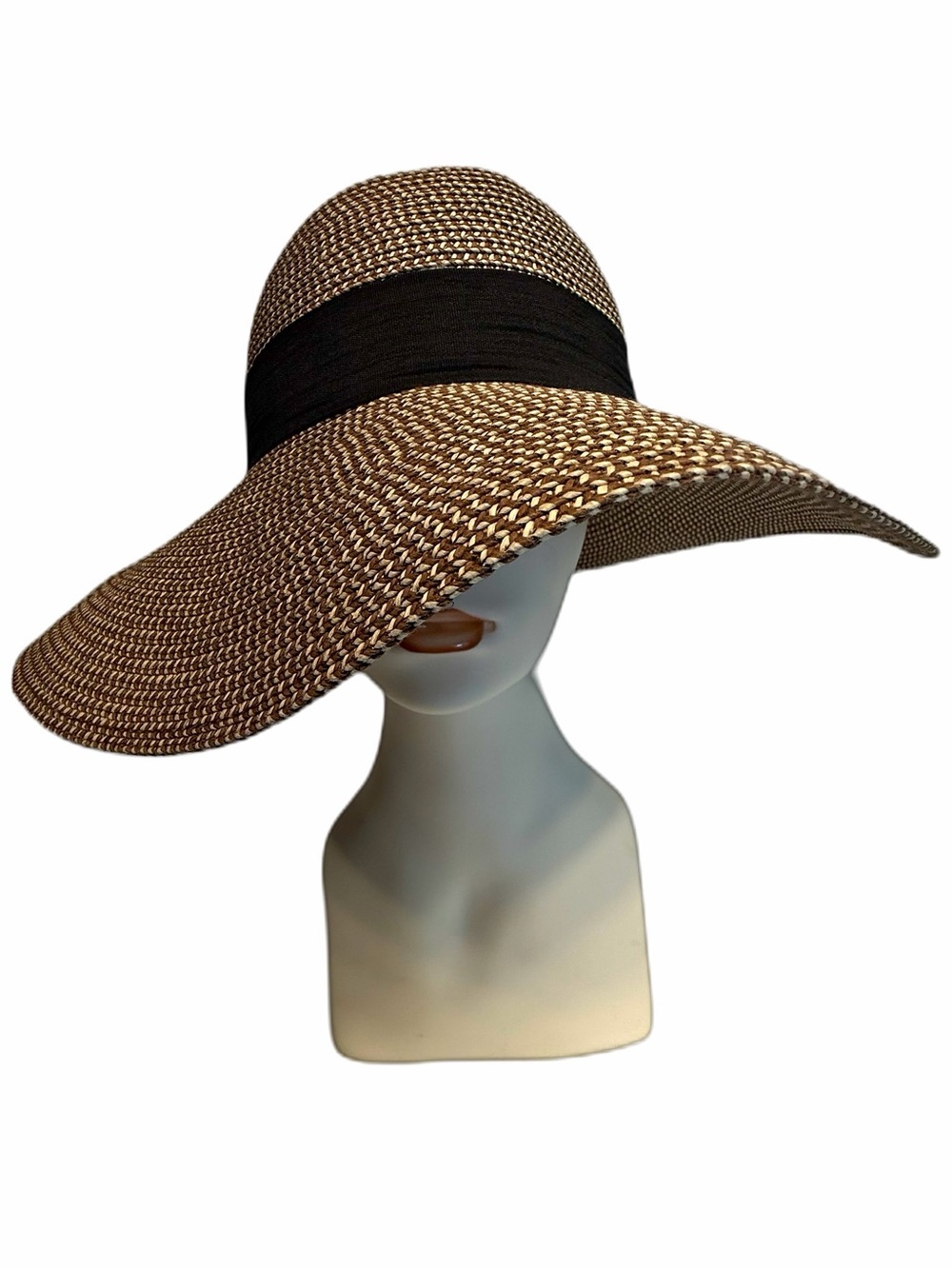 Magid Packable Paper Straw Hat - woven Natural and Black with UFP 50+